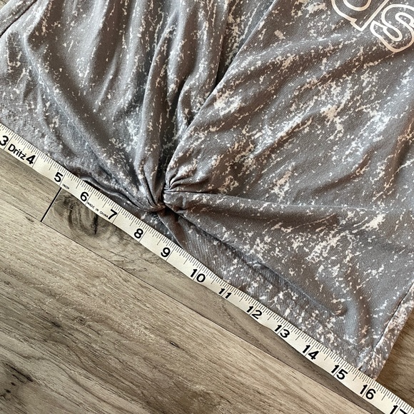 Adidas Twist Front Logo Crop Tank Acid Wash Grey Size S - Picture 6 of 8